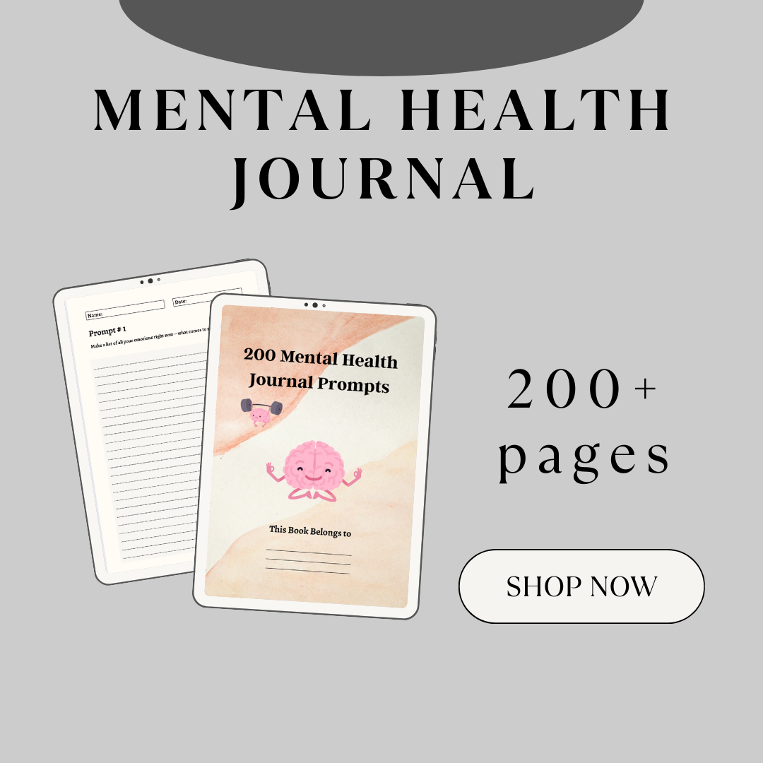 200 Mental Health Journal Prompts - Digtial Journal available